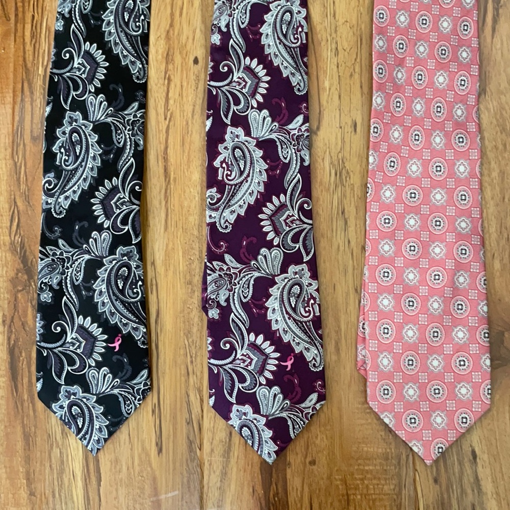 Donating proceeds! Knots for Hope Tie Trio.